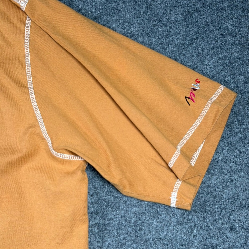 Coogi Heritage Vintage T Shirt Mens XXXL Mustard Yellow Knit Graphic SS Tee - Picture 3 of 12